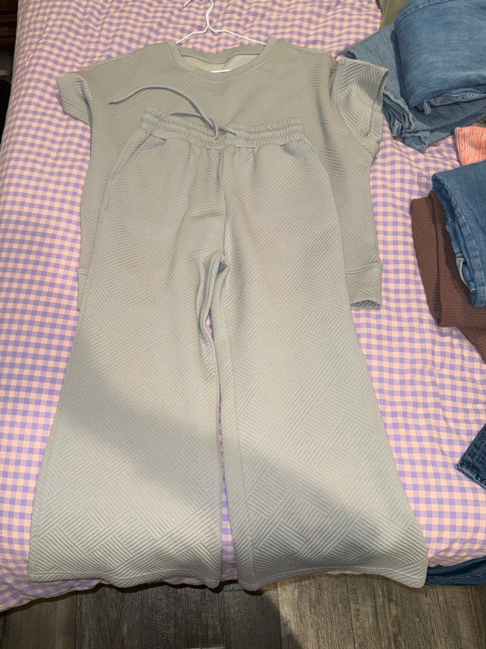 Light Gray Textured Zip-Up Jacket